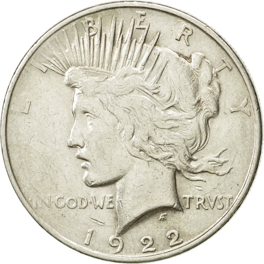 États-Unis, Peace Dollar, 1922, U.S. Mint, Philadelphia, TB+, Argent, KM 150