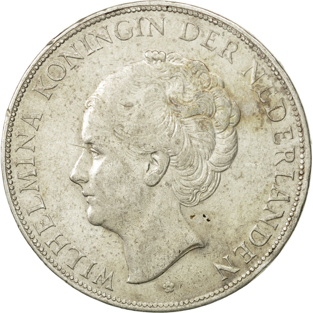 Munten, Nederland, Wilhelmina I, 2-1/2 Gulden, 1930, ZF, Zilver, KM:165