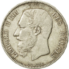 Belgium, Leopold II, 5 Francs, 5 Frank, 1870, VF(30-35), Silver, KM:24