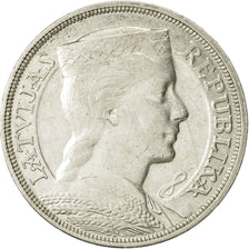 Moneda, Letonia, 5 Lati, 1932, MBC, Plata, KM:9