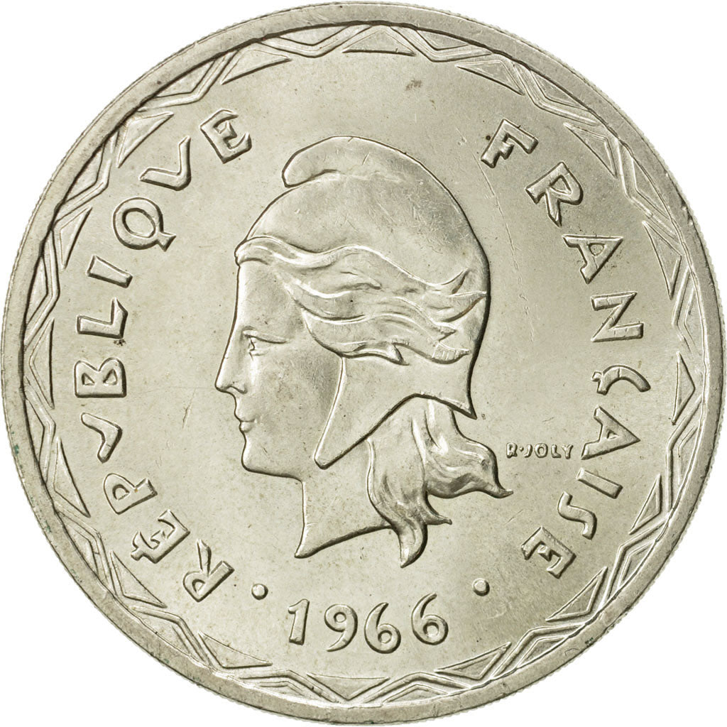 Nuove Ebridi, 100 Francs, 1966, Paris, SPL, Argento, KM:1, Lecompte:59