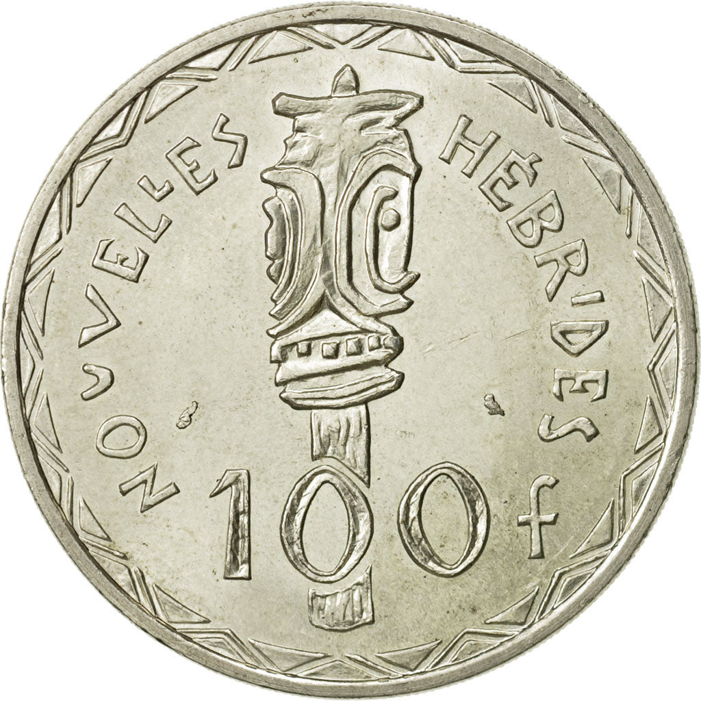 Nuove Ebridi, 100 Francs, 1966, Paris, SPL, Argento, KM:1, Lecompte:59