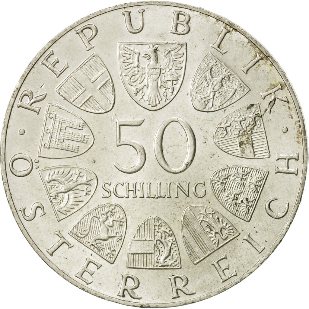 Coin, Austria, 50 Schilling, 1974, MS(60-62), Silver, KM:2920