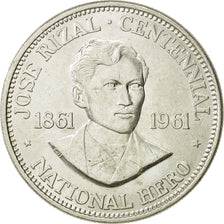 Philippines, Peso, 1961, AU(55-58), Silver, KM:192