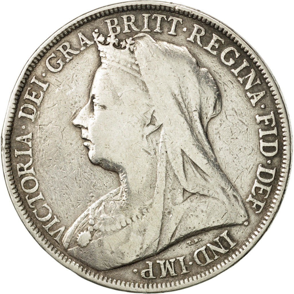 Great Britain, Victoria, Crown, 1896, VF(20-25), Silver, KM:783