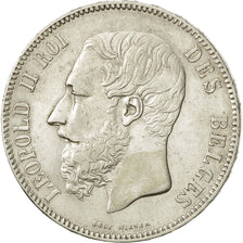Belgium, Leopold II, 5 Francs, 5 Frank, 1868, EF(40-45), Silver, KM:24