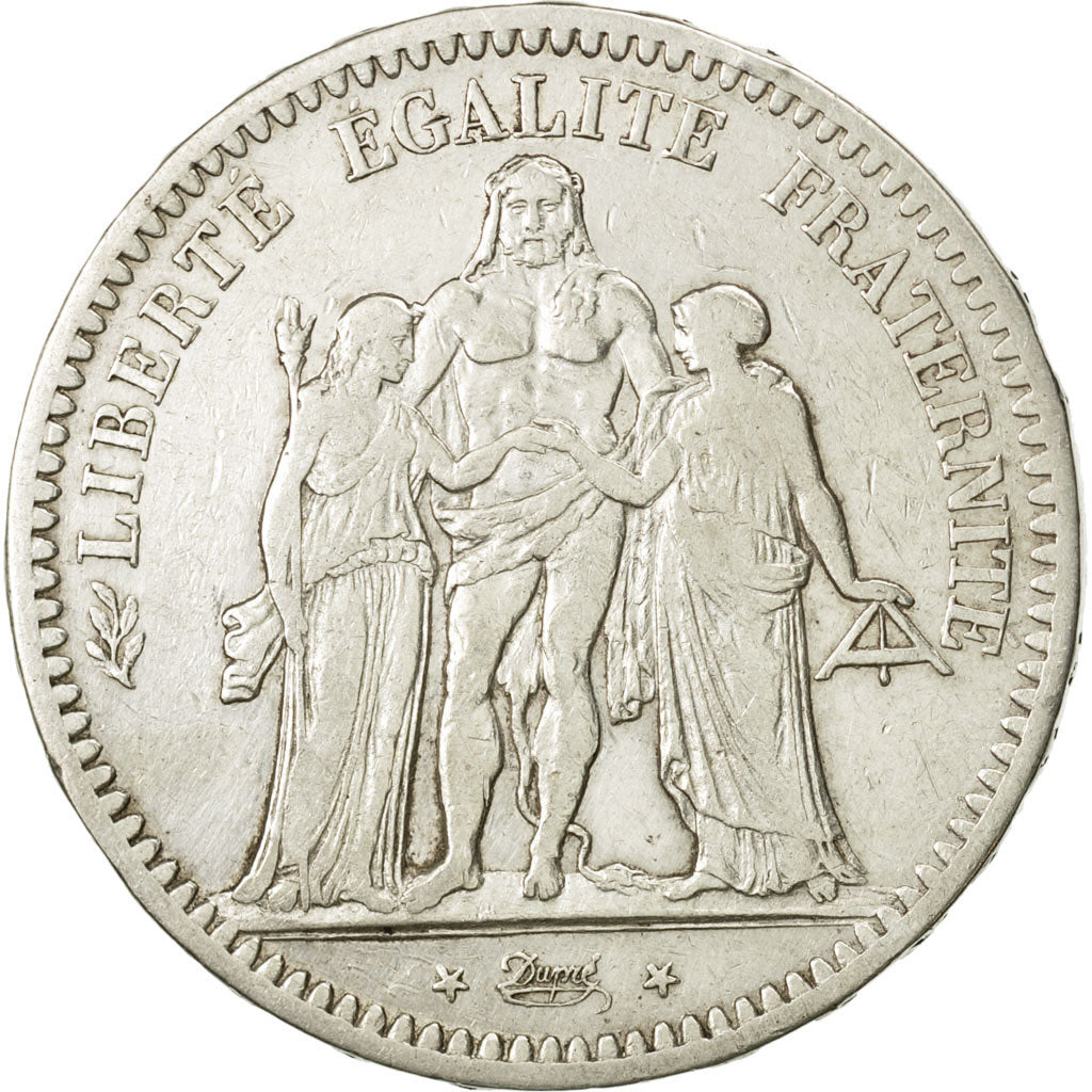 France, Hercule, 5 Francs, 1848, Paris, VF(30-35), Silver, KM:756.1, Gadoury:683