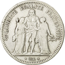 Münze, Frankreich, Hercule, 5 Francs, 1848, Strasbourg, S+, Silber, KM:756.2