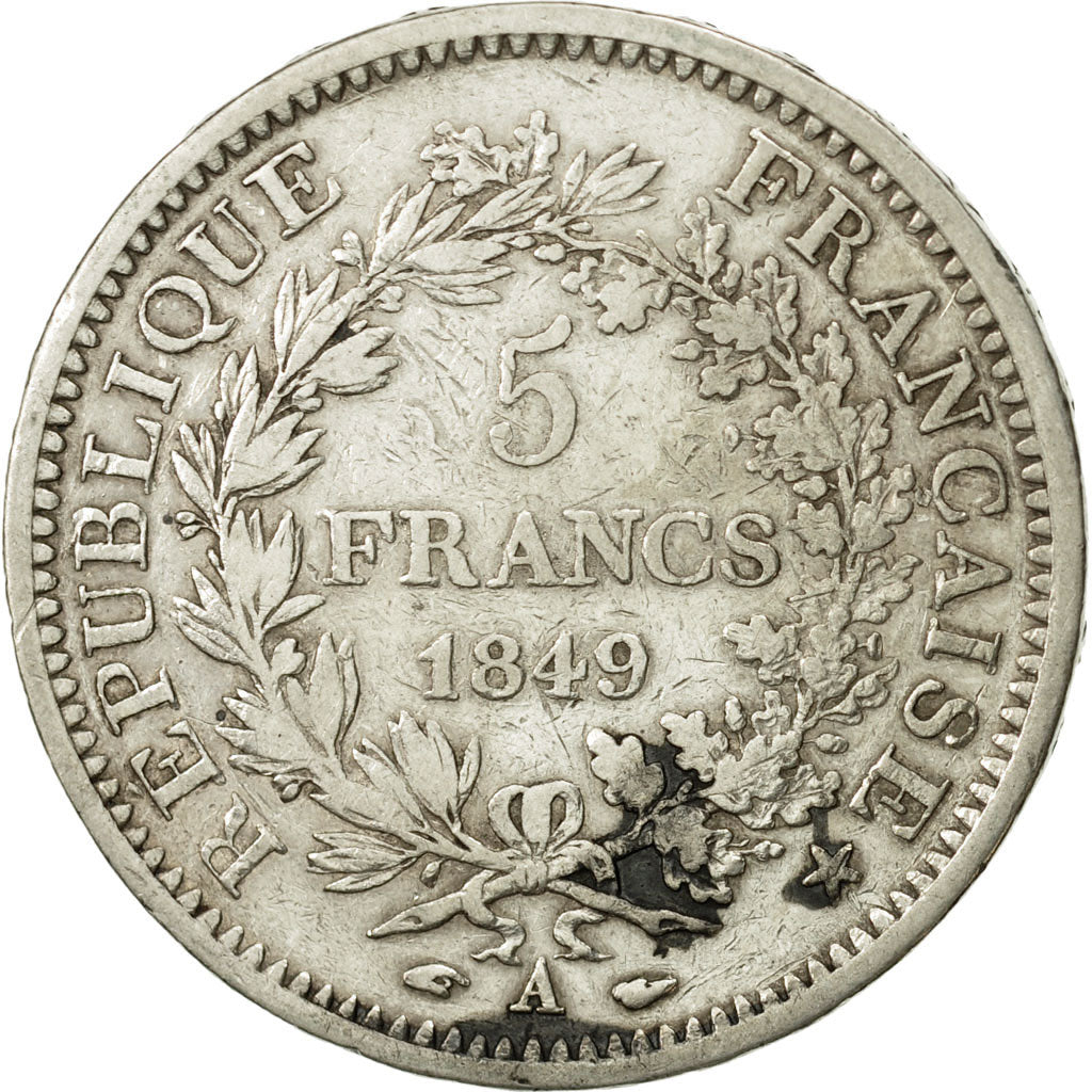 Coin, France, Hercule, 5 Francs, 1849, Paris, EF(40-45), Silver, KM:756.1