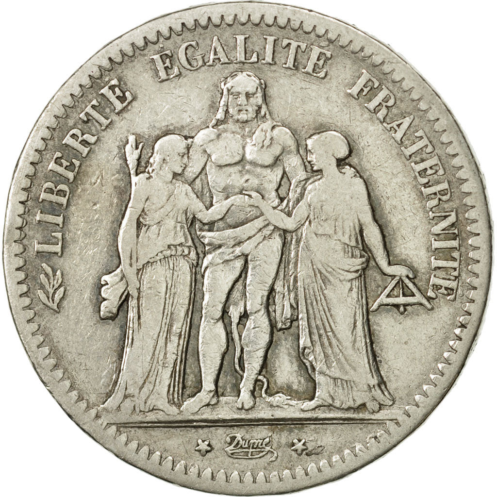 France, Hercule, 5 Francs, 1849, Paris, VF(30-35), Silver, KM:756.1, Gadoury:683