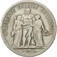France, Hercule, 5 Francs, 1849, Paris, VF(30-35), Silver, KM:756.1, Gadoury:683