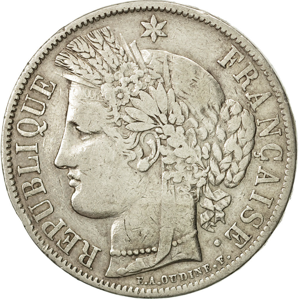 France, Cérès, 5 Francs, 1850, Paris, VF(20-25), Silver, KM:761.1, Gadoury:719