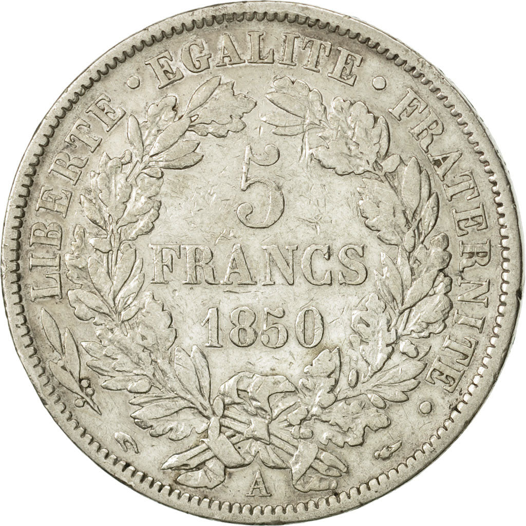 Monnaie, France, Cérès, 5 Francs, 1850, Paris, TB+, Argent, KM:761.1