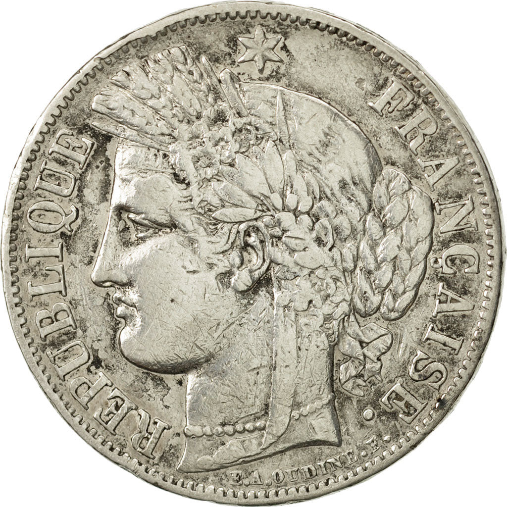 Monnaie, France, Cérès, 5 Francs, 1850, Strasbourg, TB, Argent, KM:761.2