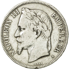 France, Napoleon III, 5 Francs, 1867, Paris, VF(30-35), Silver, KM 799.1