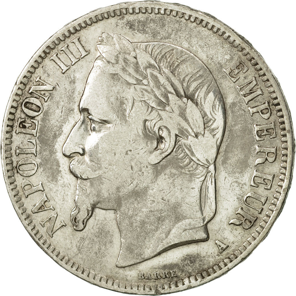 France, Napoleon III, 5 Francs, 1868, Paris, VF(30-35), Silver, KM 799.1