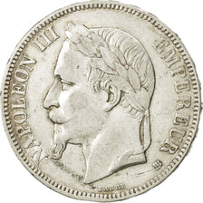 France, Napoléon III, 5 Francs, 1868, Strasbourg, EF(40-45), Silver, KM:799.2