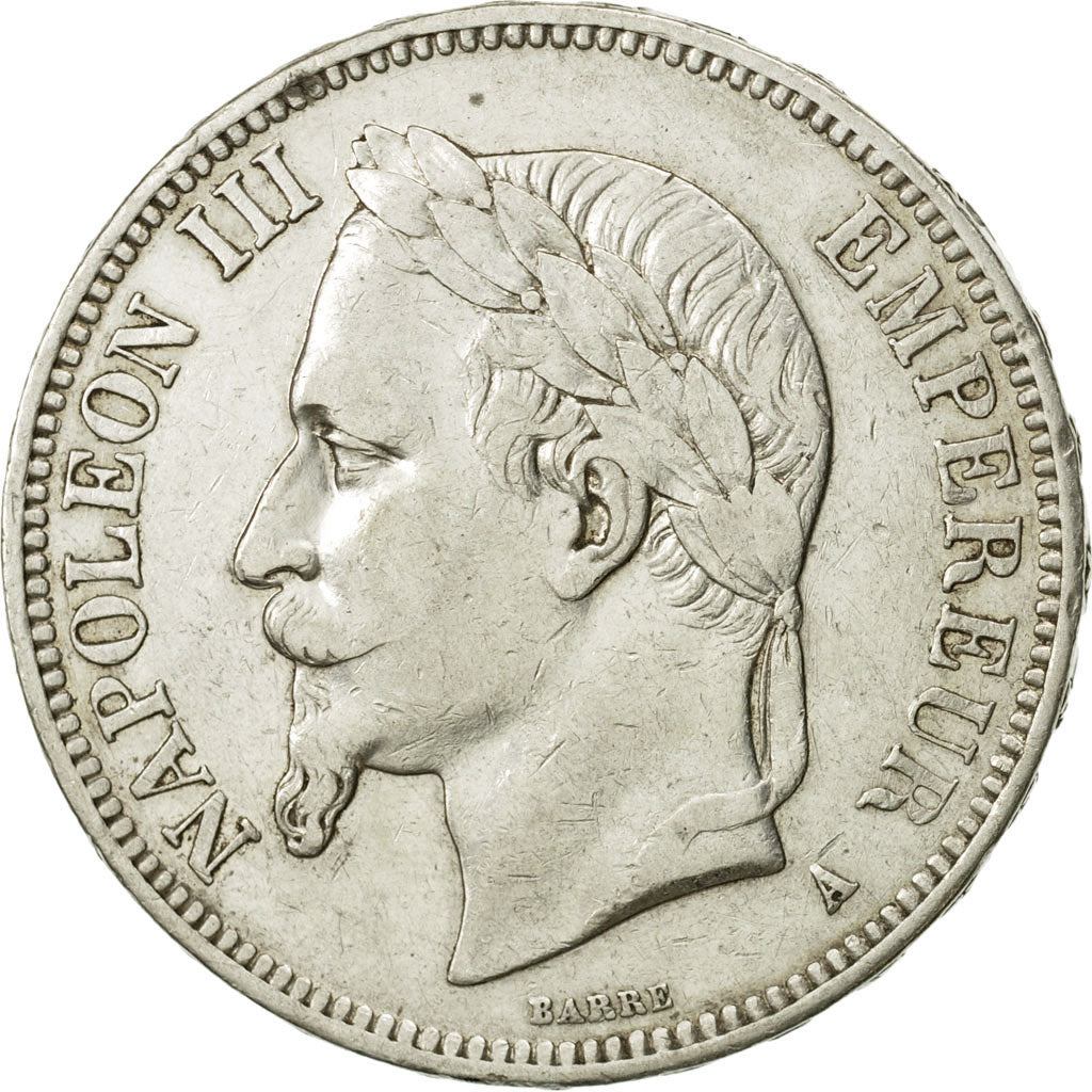 France, Napoleon III, 5 Francs, 1869, Paris, EF(40-45), Silver, KM 799.1