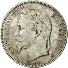 Coin, France, Napoléon III, 5 Francs, 1869, Strasbourg, EF(40-45), Silver