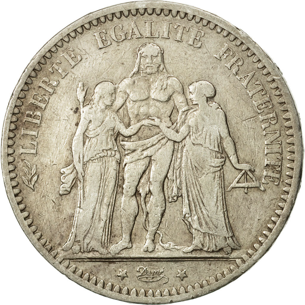 France, Hercule, 5 Francs, 1873, Paris, EF(40-45), Silver, KM:820.1