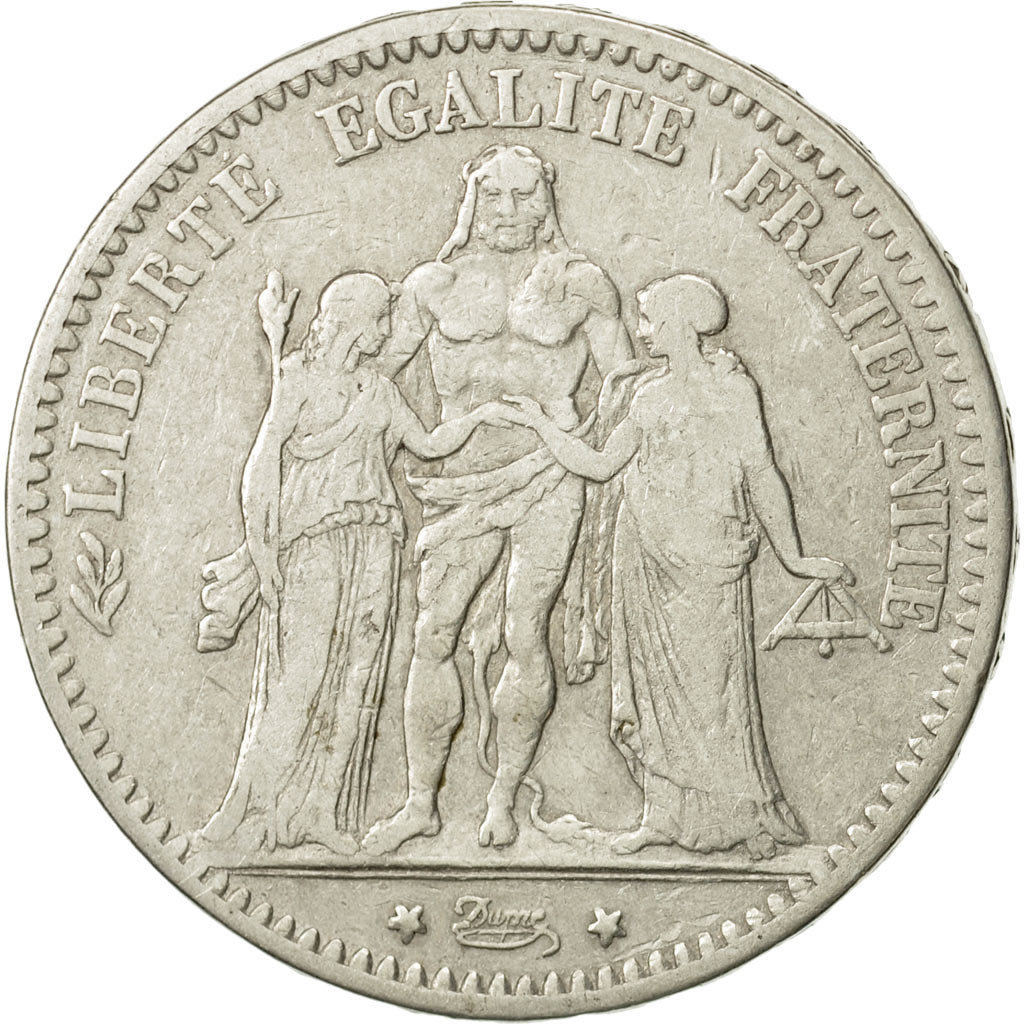 France, Hercule, 5 Francs, 1873, Bordeaux, TB+, Argent, KM:820.2, Gadoury:745a
