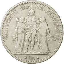 France, Hercule, 5 Francs, 1873, Bordeaux, TB+, Argent, KM:820.2, Gadoury:745a