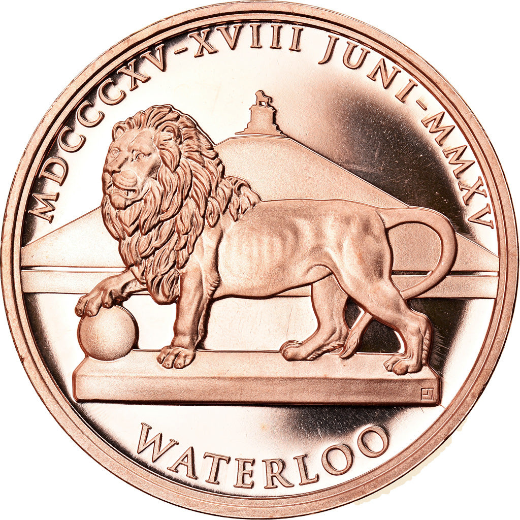 France, Medal, Napoléon Ier, Bataille de Waterloo (1815), History, MS(65-70)