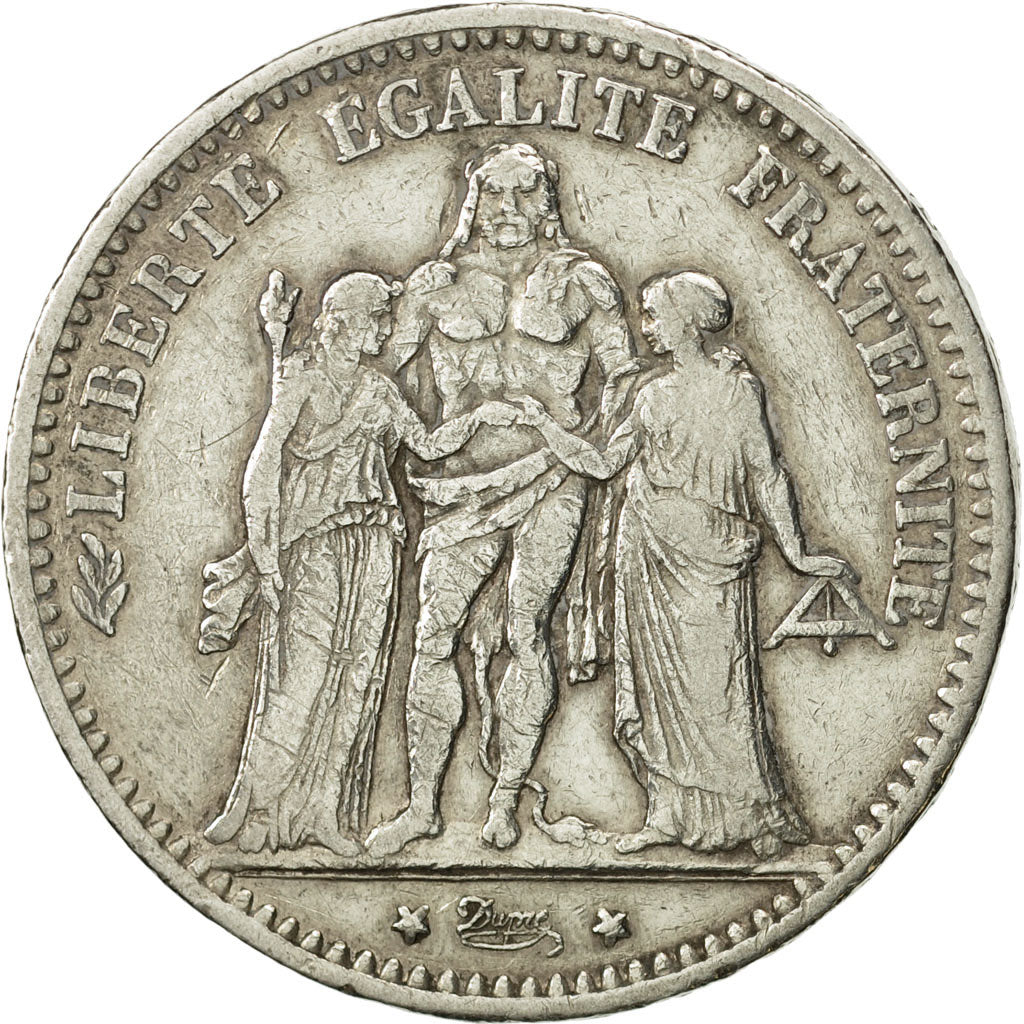 France, Hercule, 5 Francs, 1874, Paris, VF(30-35), Silver, KM:820.1