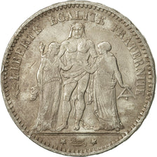 Moneta, Francia, Hercule, 5 Francs, 1874, Bordeaux, MB+, Argento, KM:820.2