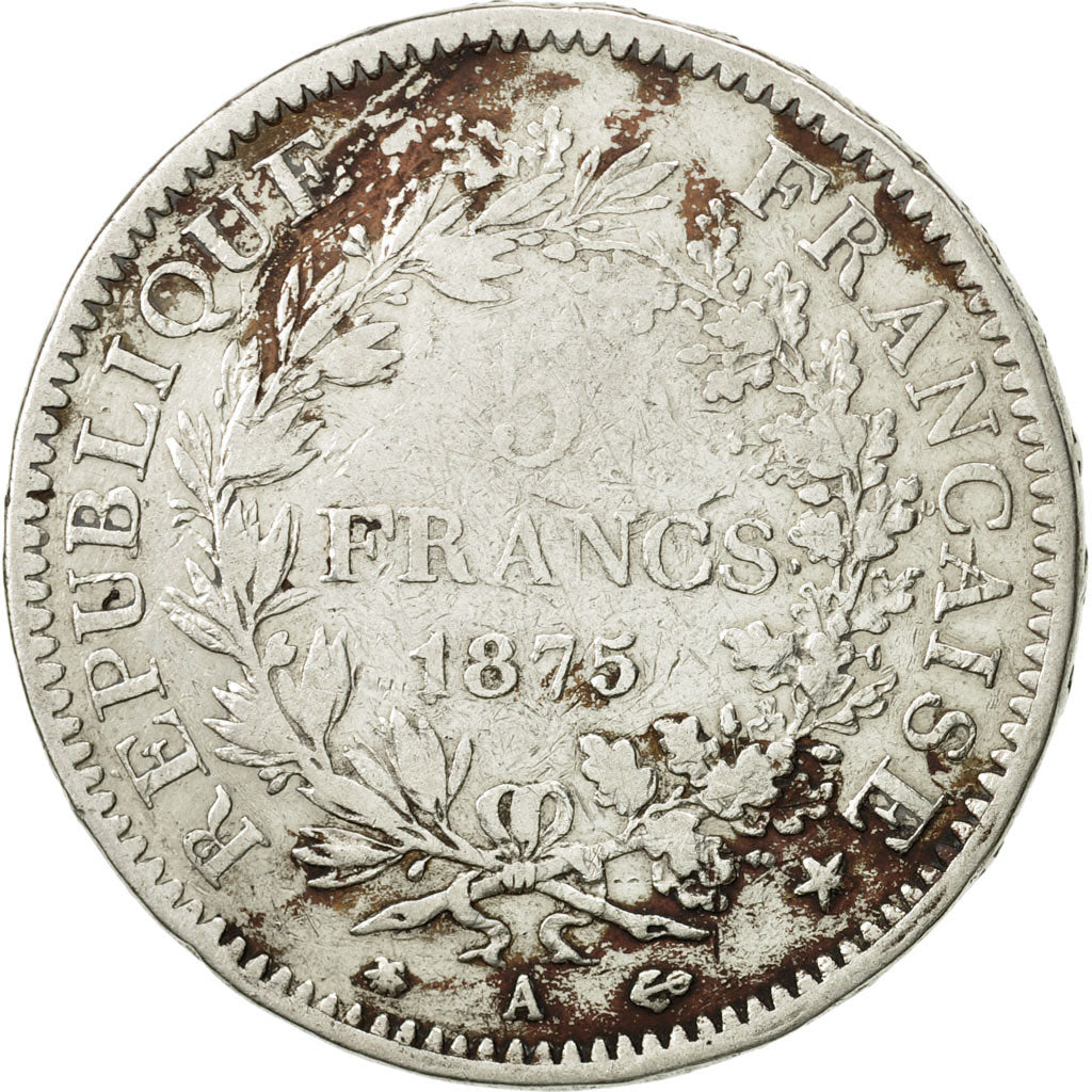 Monnaie, France, Hercule, 5 Francs, 1875, Paris, TTB, Argent, KM:820.1