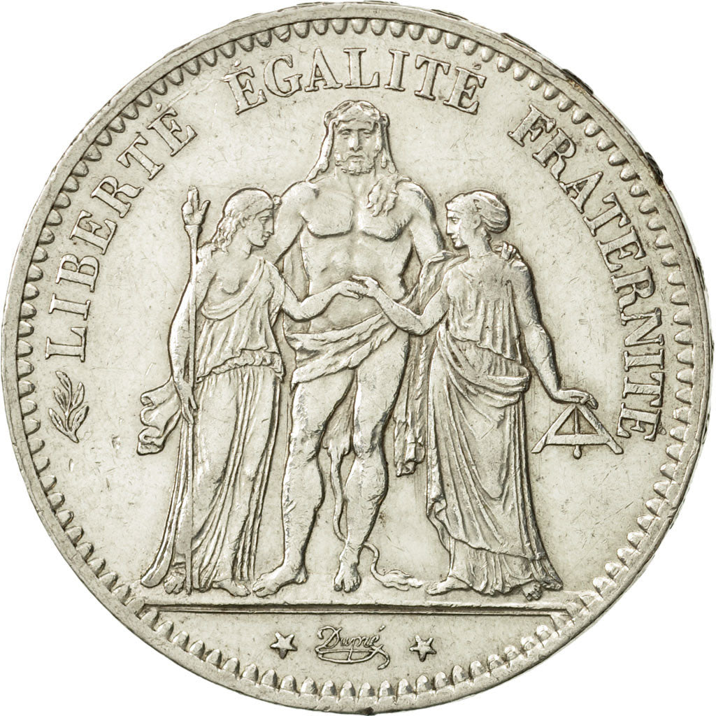 Francia, Hercule, 5 Francs, 1875, Paris, BB+, Argento, KM:820.1, Gadoury:745a