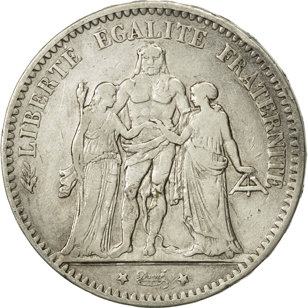 France, Hercule, 5 Francs, 1876, Paris, VF(30-35), Silver, KM:820.1