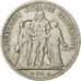 Coin, France, Hercule, 5 Francs, 1876, Bordeaux, VF(30-35), Silver, KM:820.2