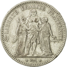 Coin, France, Hercule, 5 Francs, 1877, Paris, VF(30-35), Silver, KM:820.1
