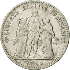 Moneta, Francia, Hercule, 5 Francs, 1877, Bordeaux, MB+, Argento, KM:820.2