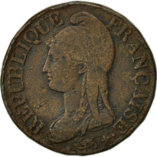 Moneta, Francia, Dupré, 5 Centimes, 1799, Lille, MB, Bronzo, KM:640.11