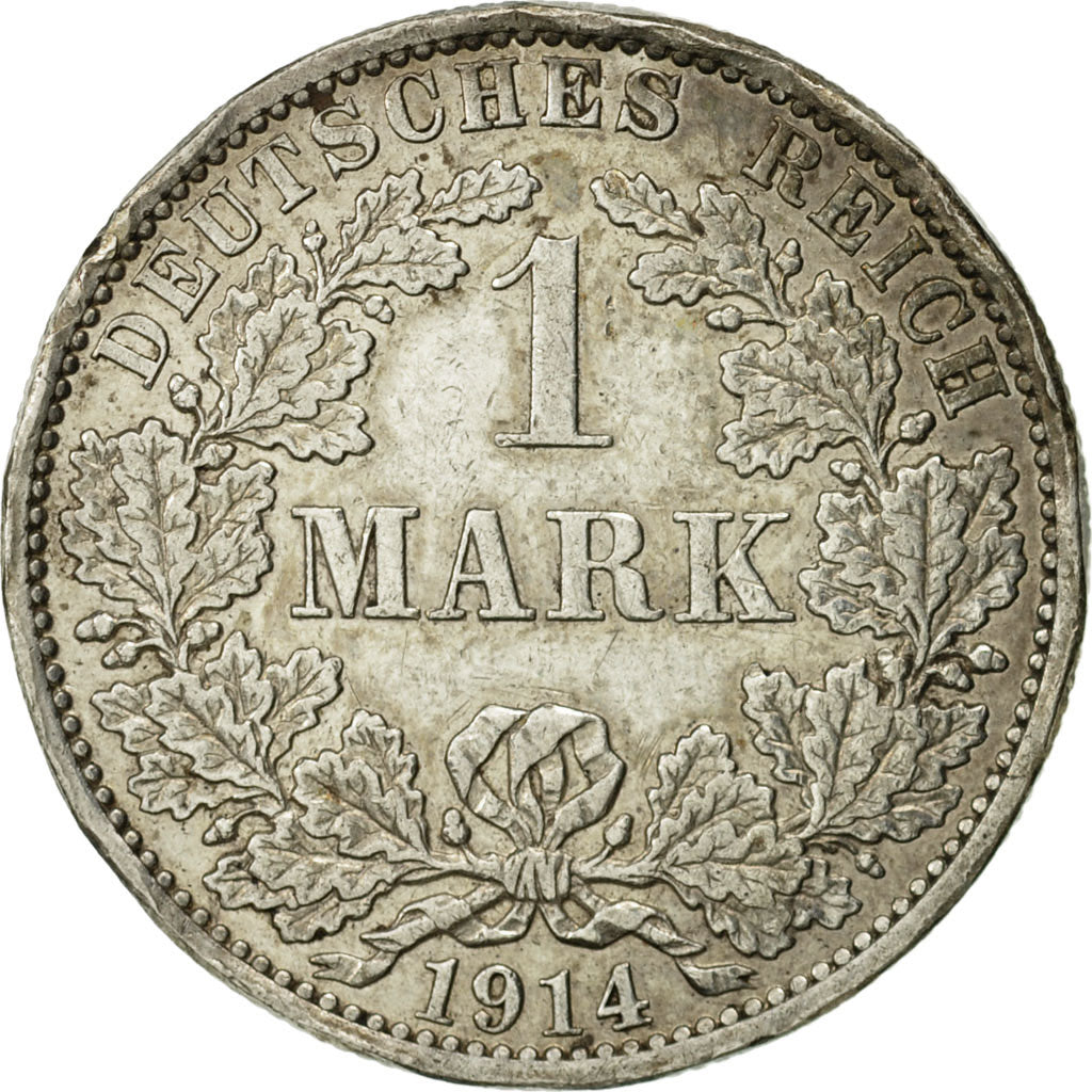 GERMANY - EMPIRE, Wilhelm II, Mark, 1914, Berlin, VF(30-35), Silver, KM:14