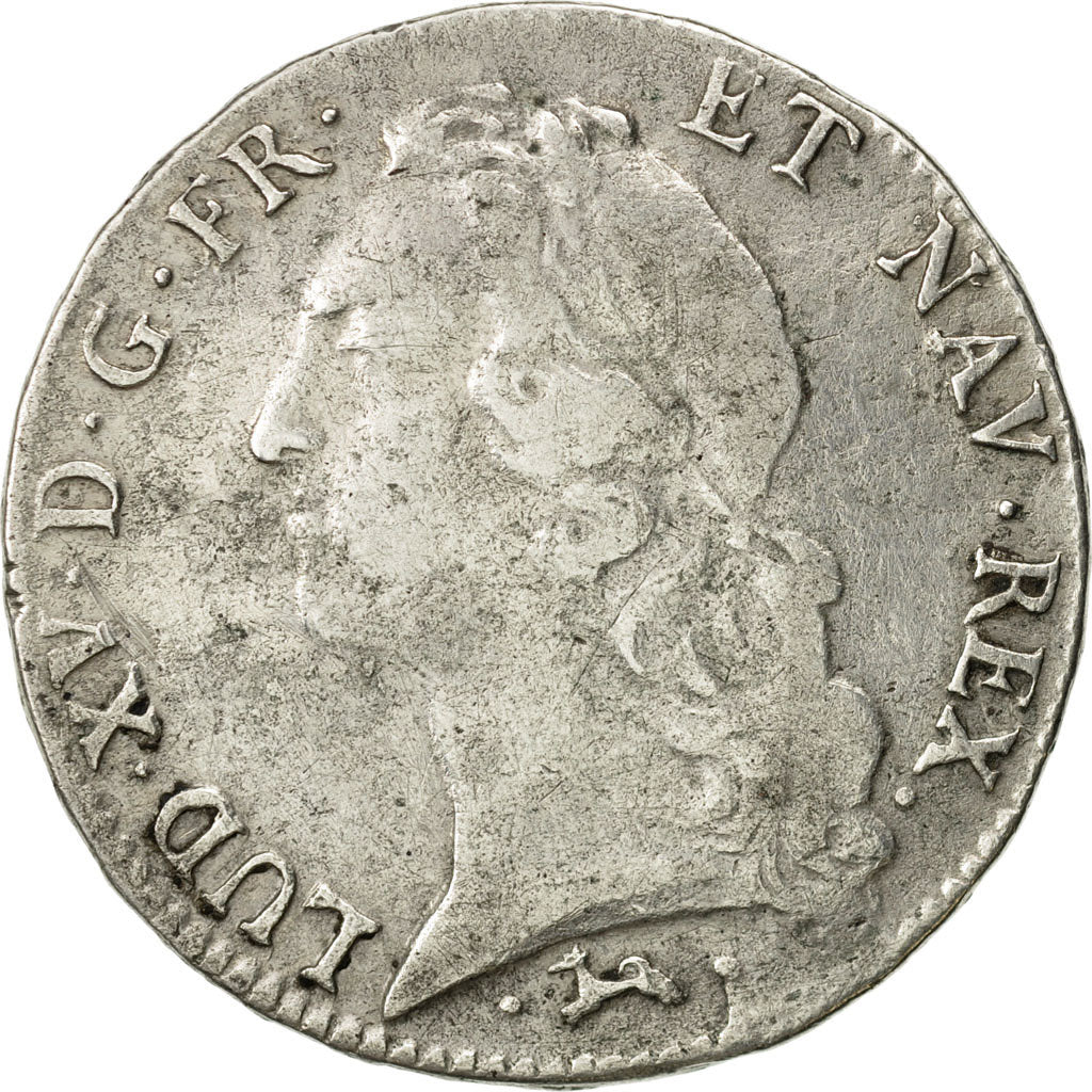 Moneta, Francia, Louis XV, Écu au bandeau, Ecu, 1753, Bayonne, MB, Argento