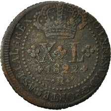 Brasile, 40 Reis, 1822, Rio de Janeiro, MB, Rame, KM:319.1