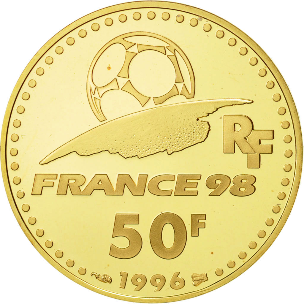 France, 50 Francs, 1996, MS(65-70), Gold, KM:1145, Gadoury:C 169