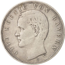 Stati tedeschi, BAVARIA, Otto, 5 Mark, 1904, Munich, BB, Argento, KM:915
