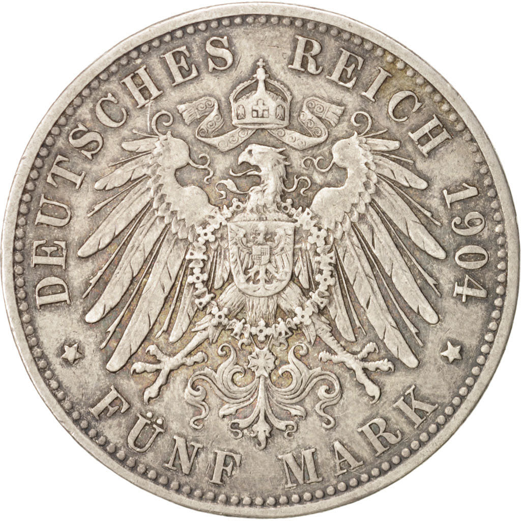 Stati tedeschi, BAVARIA, Otto, 5 Mark, 1904, Munich, BB, Argento, KM:915