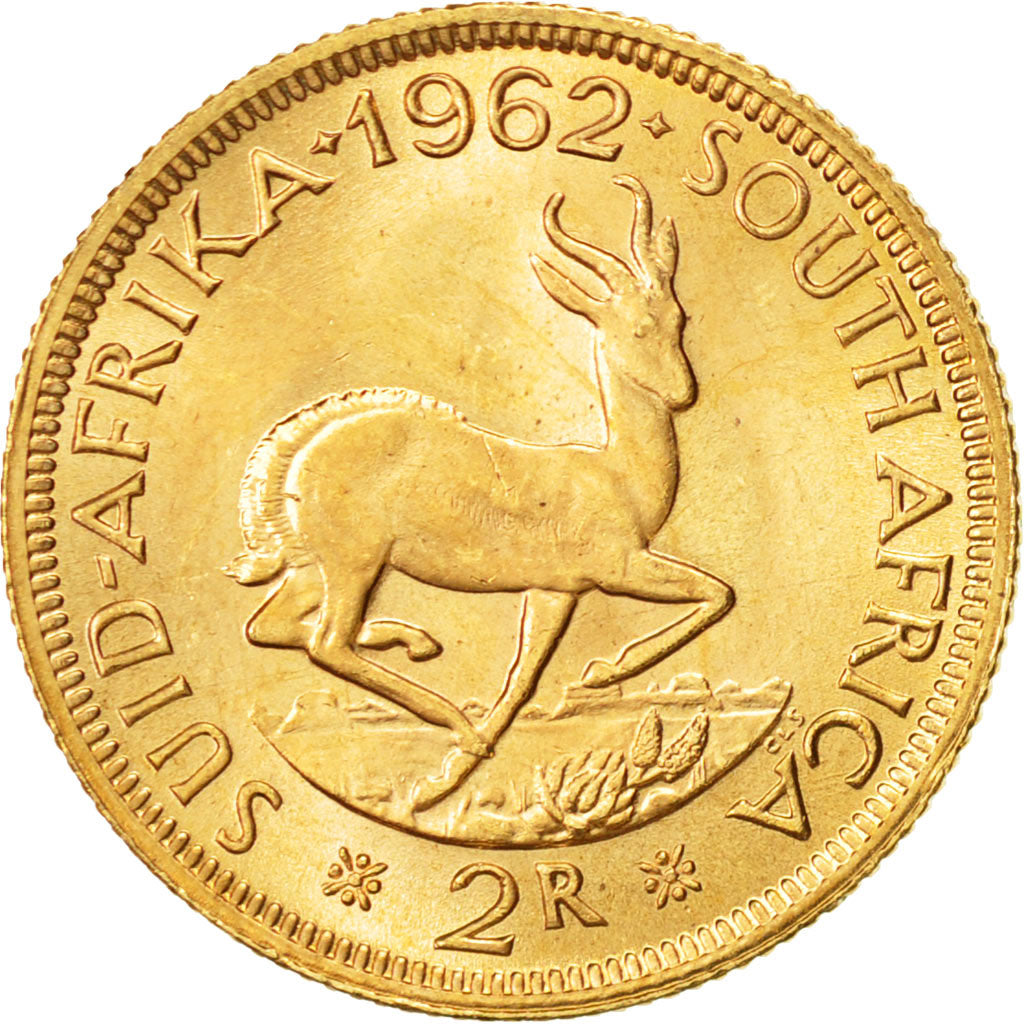 Coin, South Africa, 2 Rand, 1962, MS(60-62), Gold, KM:64
