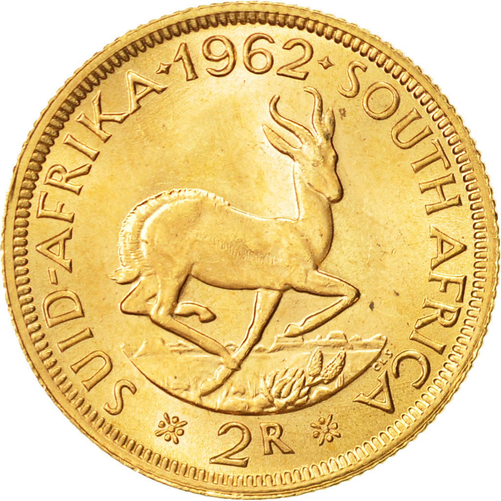 Coin, South Africa, 2 Rand, 1962, MS(60-62), Gold, KM:64