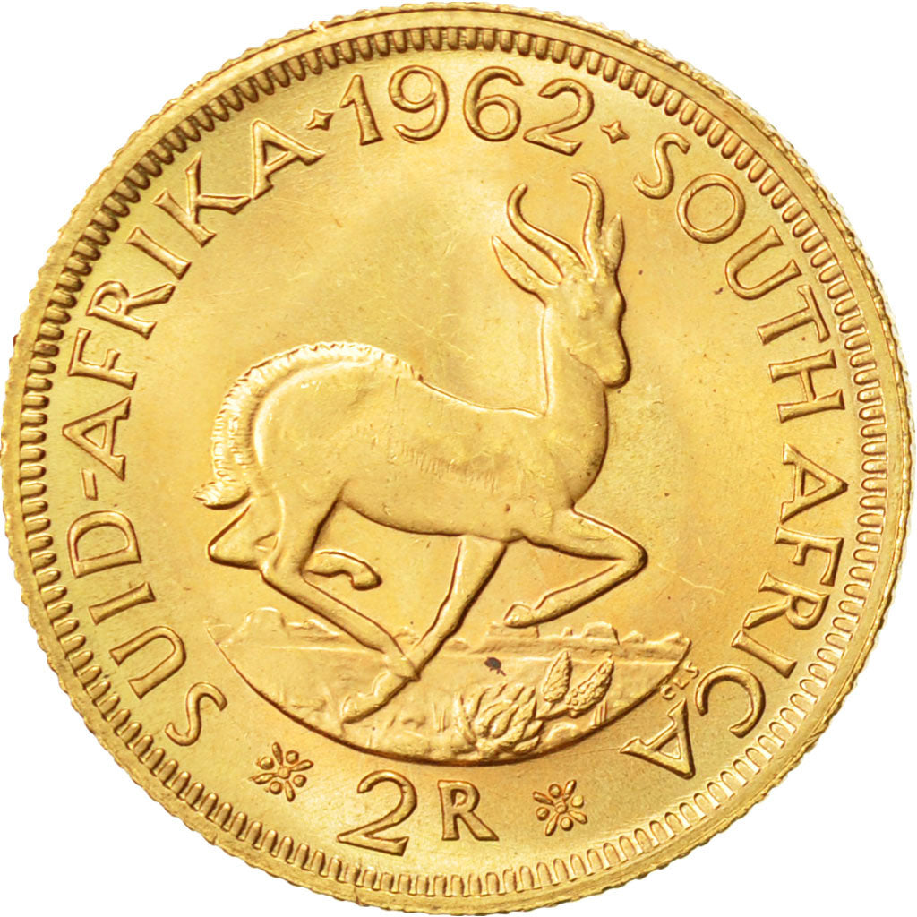 Coin, South Africa, 2 Rand, 1962, MS(60-62), Gold, KM:64