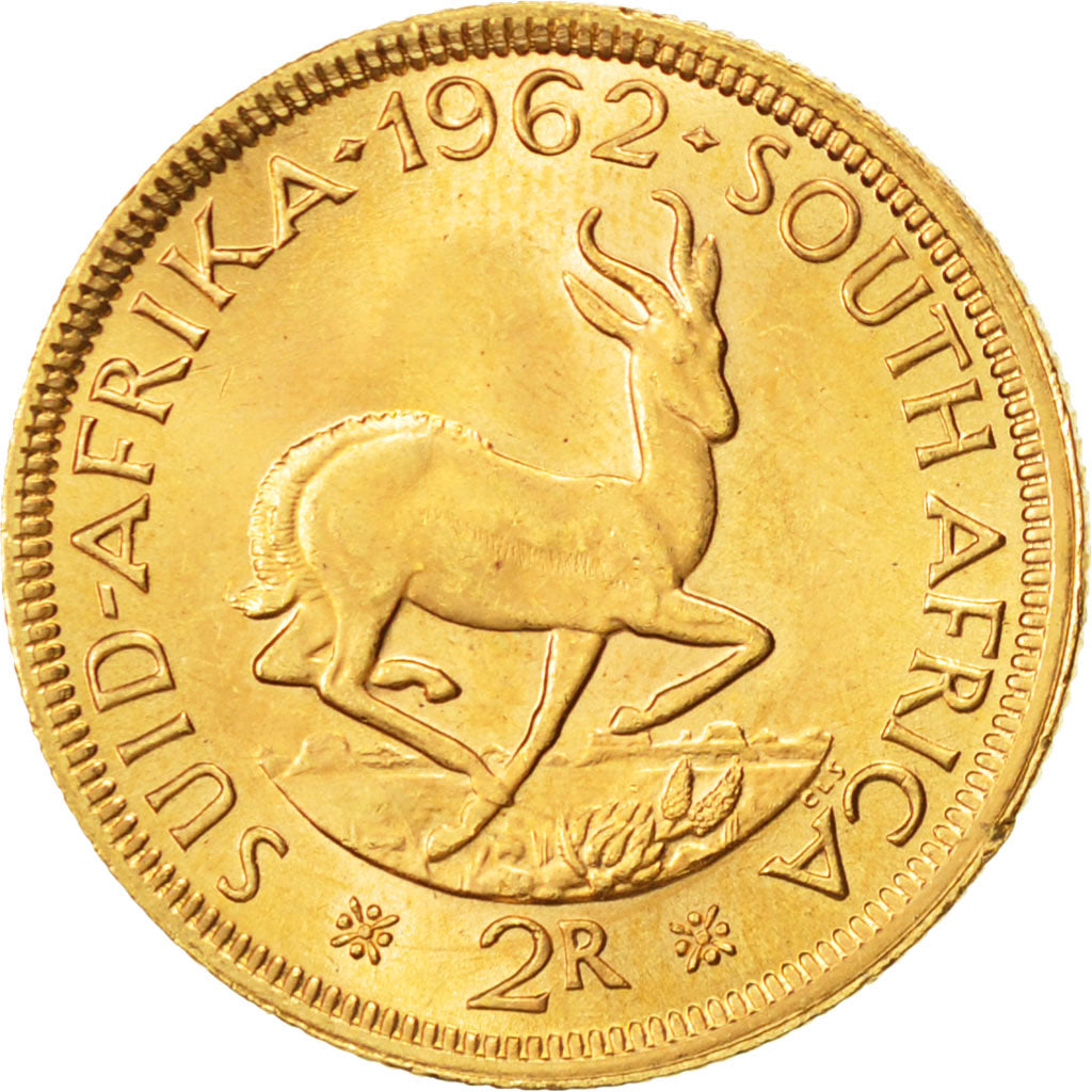 Coin, South Africa, 2 Rand, 1962, MS(60-62), Gold, KM:64