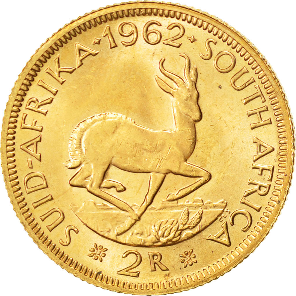 Coin, South Africa, 2 Rand, 1962, MS(60-62), Gold, KM:64