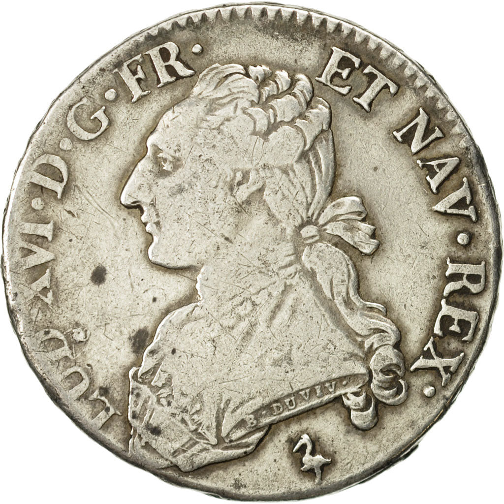 Coin, France, Louis XVI, 1/2 Écu, 1/2 ECU, 44 Sols, 1784, Paris, VF(30-35)