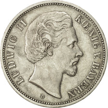 German States, BAVARIA, Ludwig II, 5 Mark, 1876, Munich, EF(40-45), KM 896