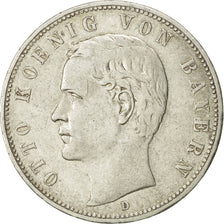 Münze, Deutsch Staaten, BAVARIA, Otto, 5 Mark, 1907, Munich, SS, Silber, KM:915
